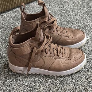 Nike Air Force One Sneakers with Metallic Finish